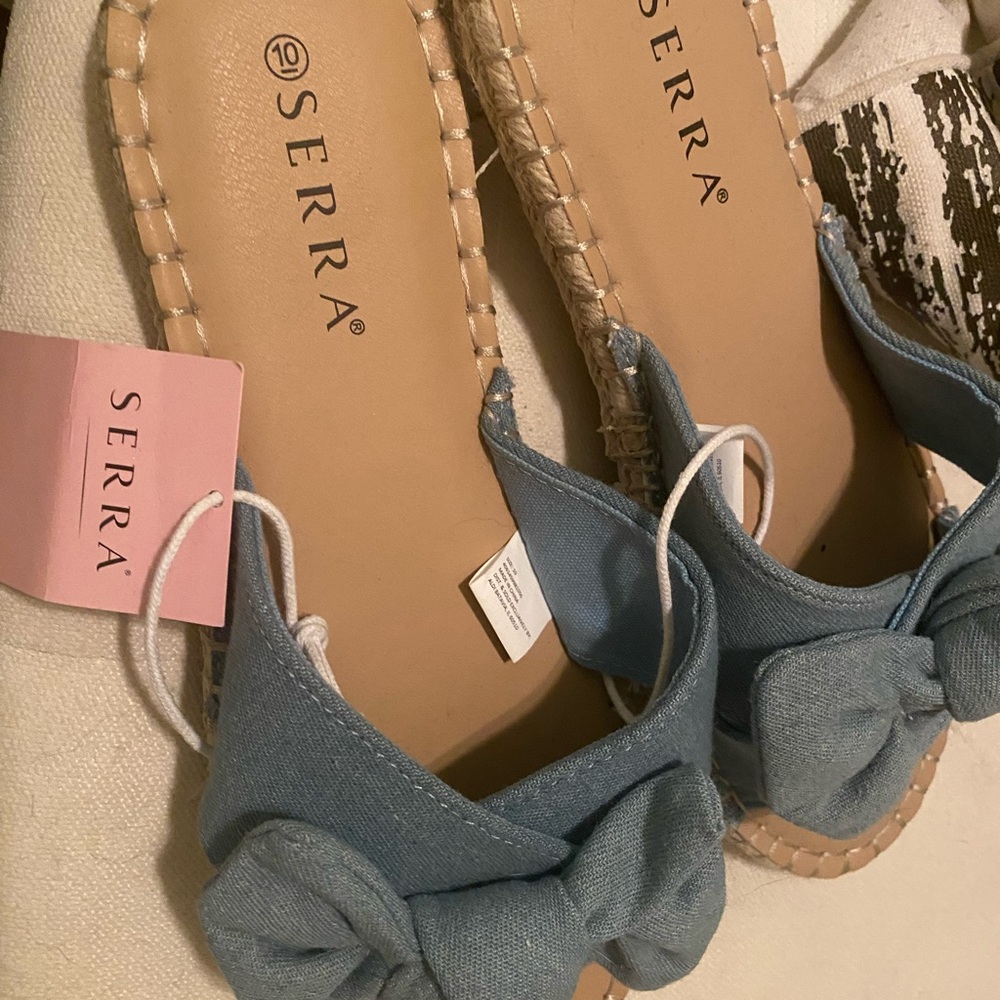Serra Women's Light Blue Espadrilles with Bow